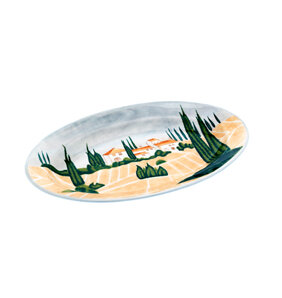 Platte oval 46cm handbemalt  "SIENA"