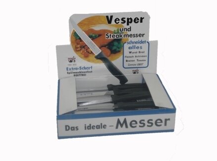 Vesper & Steakmesser rostfrei  "schwarz"